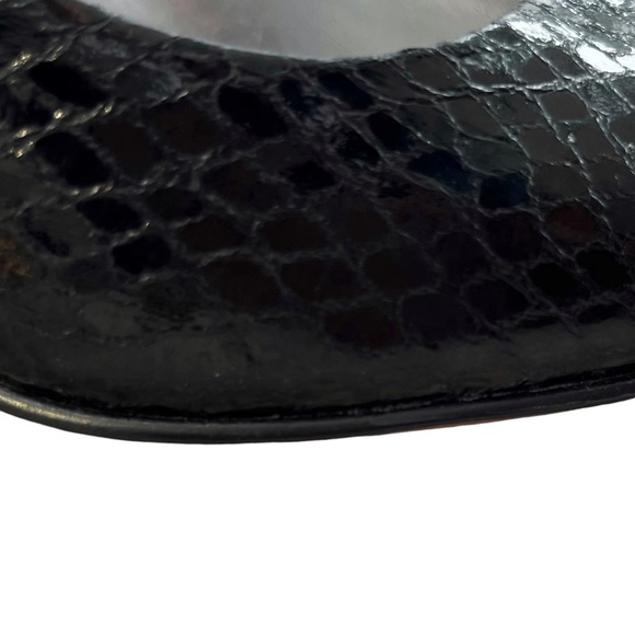 Tahari Riddle Open Toe Pumps Croc Print Elegant - Picture 6 of 10